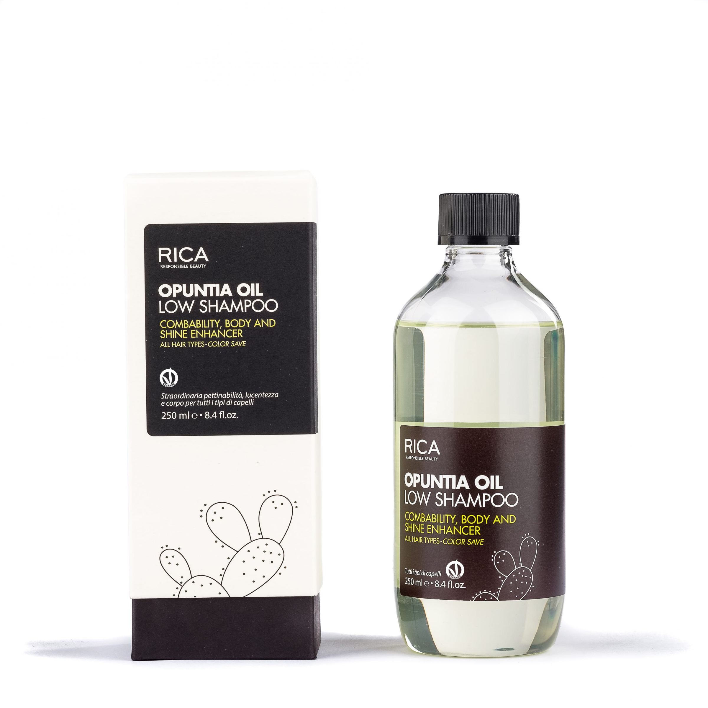 Rica Opuntia Oil Low Shampoo 250ml - Шампунь з ультра поживною олією опунції Rica Opuntia Oil Low Shampoo 250ml - Шампунь з ультра поживною олією опунції